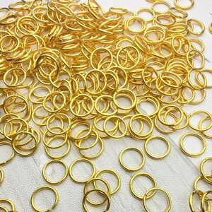 8mm Tarnish Resistant Gold Tone Jump Rings for DIY Jewelry Making Crafting More